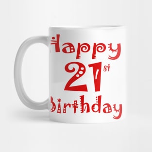 21st Birthday Stickers 21 years old Mug